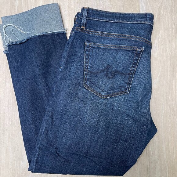 AG Adriano Goldschmied 'The Stevie Cuff' Slim Straight Cuffed Jeans 31 - Picture 1 of 5
